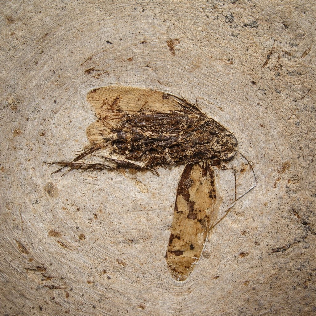 Petrified cockroach
